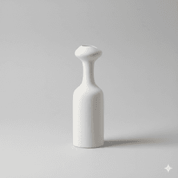 Ceramic Flower Vase (Matte White) view 2