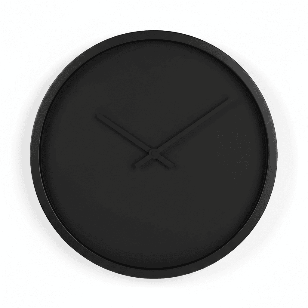 Decorative Wall Clock (Minimal Black)