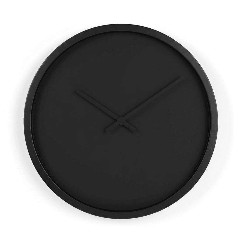 Decorative Wall Clock (Minimal Black)