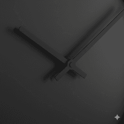Decorative Wall Clock (Minimal Black) view 3