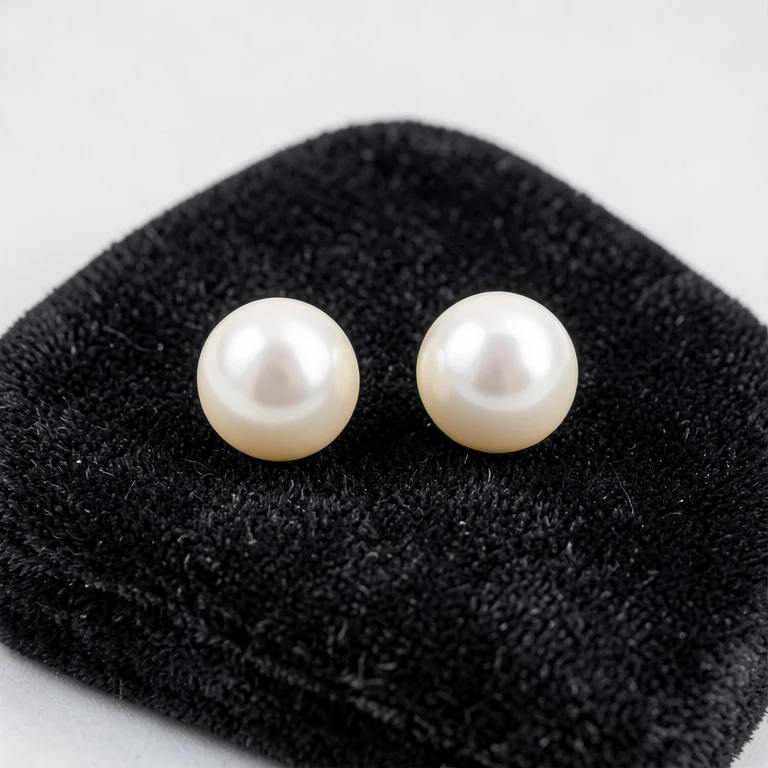 Imitation Faux Pearl Single Stud Earrings