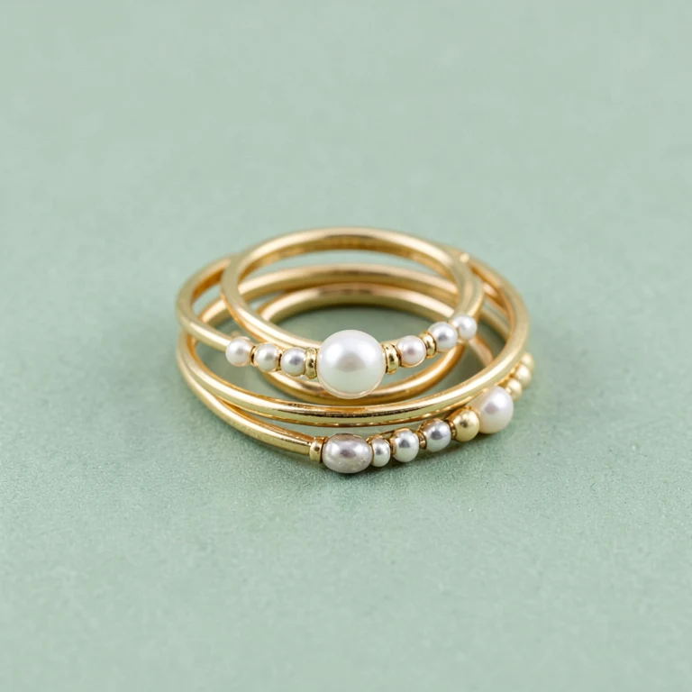 Imitation Gold-Tone Slim Stack Ring