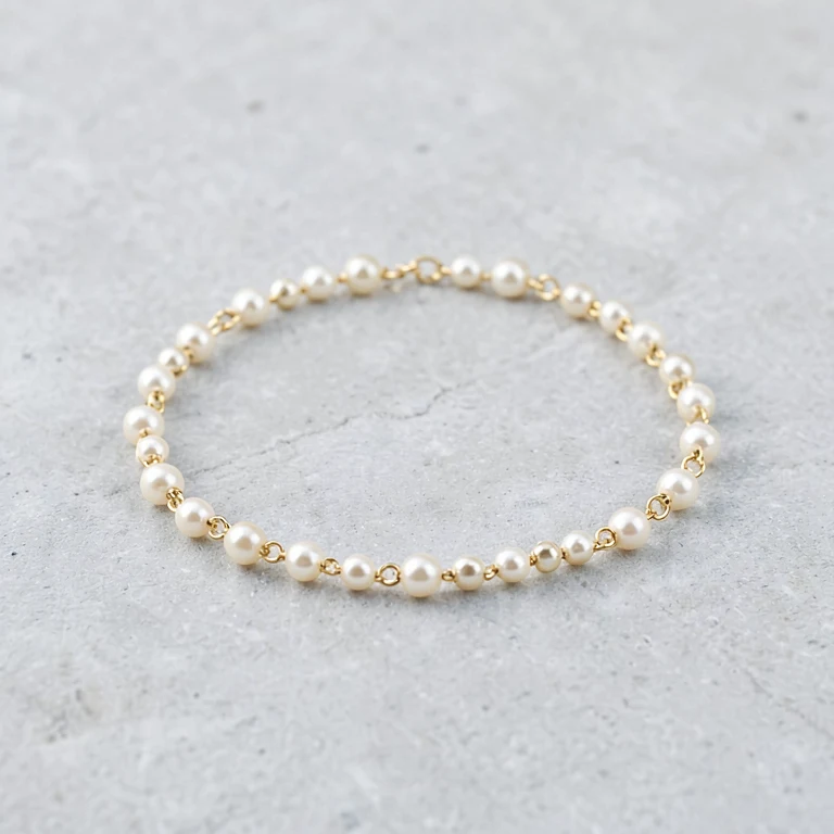 Imitation Faux Pearl Chain Bracelet