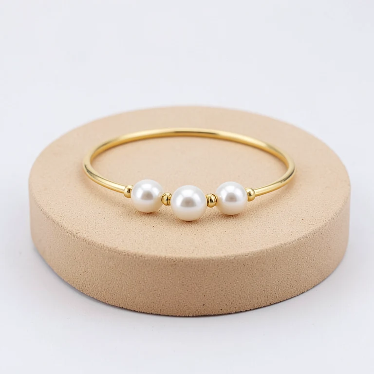 Imitation Faux Pearl Charm Bracelet