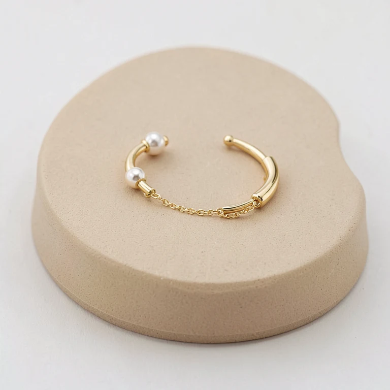 Imitation Gold-Tone Chain Ear Cuff
