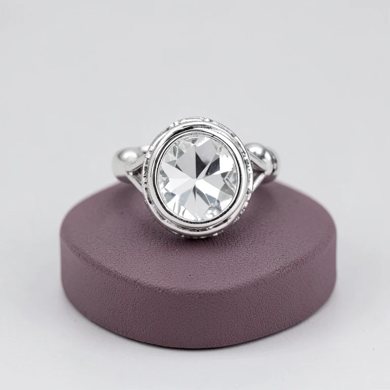 Imitation Crystal-Style Statement Cocktail Ring