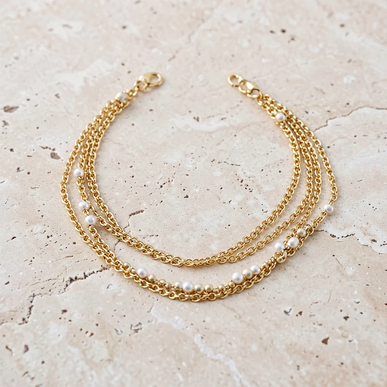 Imitation Gold-Tone Braided Chain Necklace