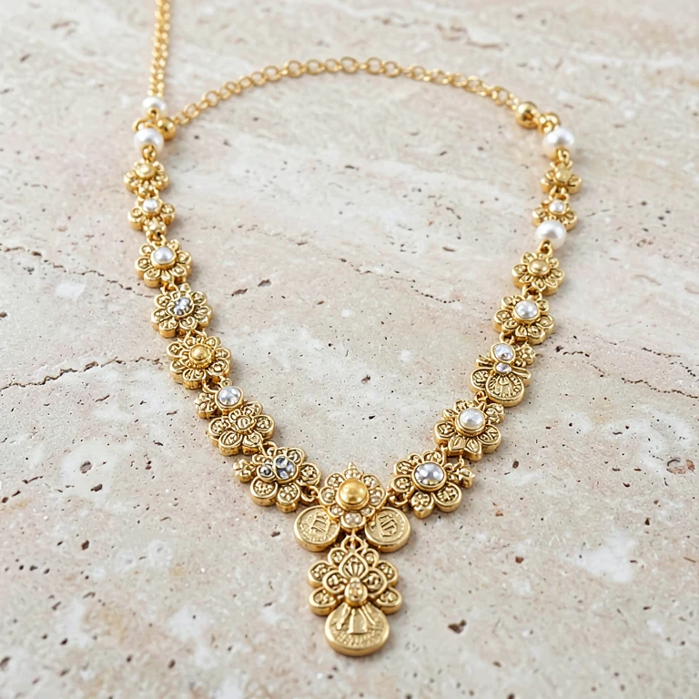 Imitation Temple-Style Long Necklace