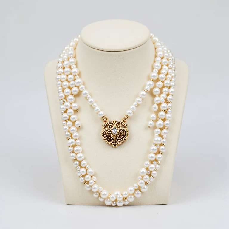 Imitation Faux Pearl Rani Haar Necklace