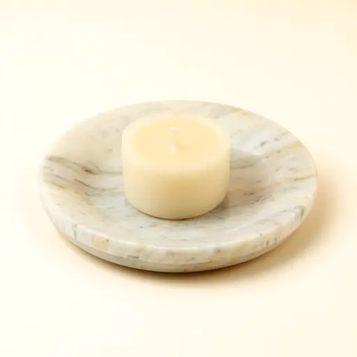 Marble Candle Plate