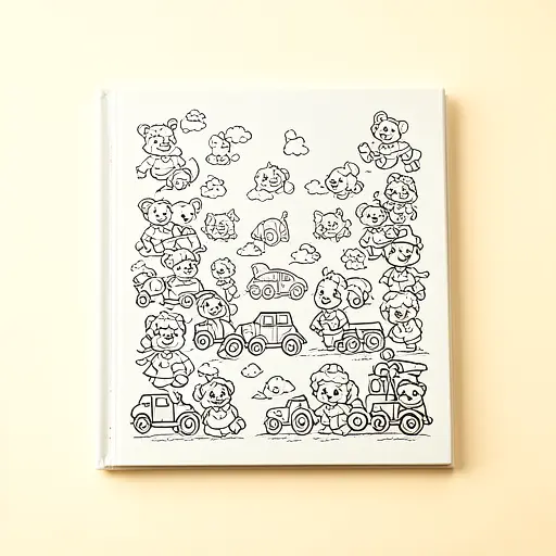 Children Vehicle Colouring Book
